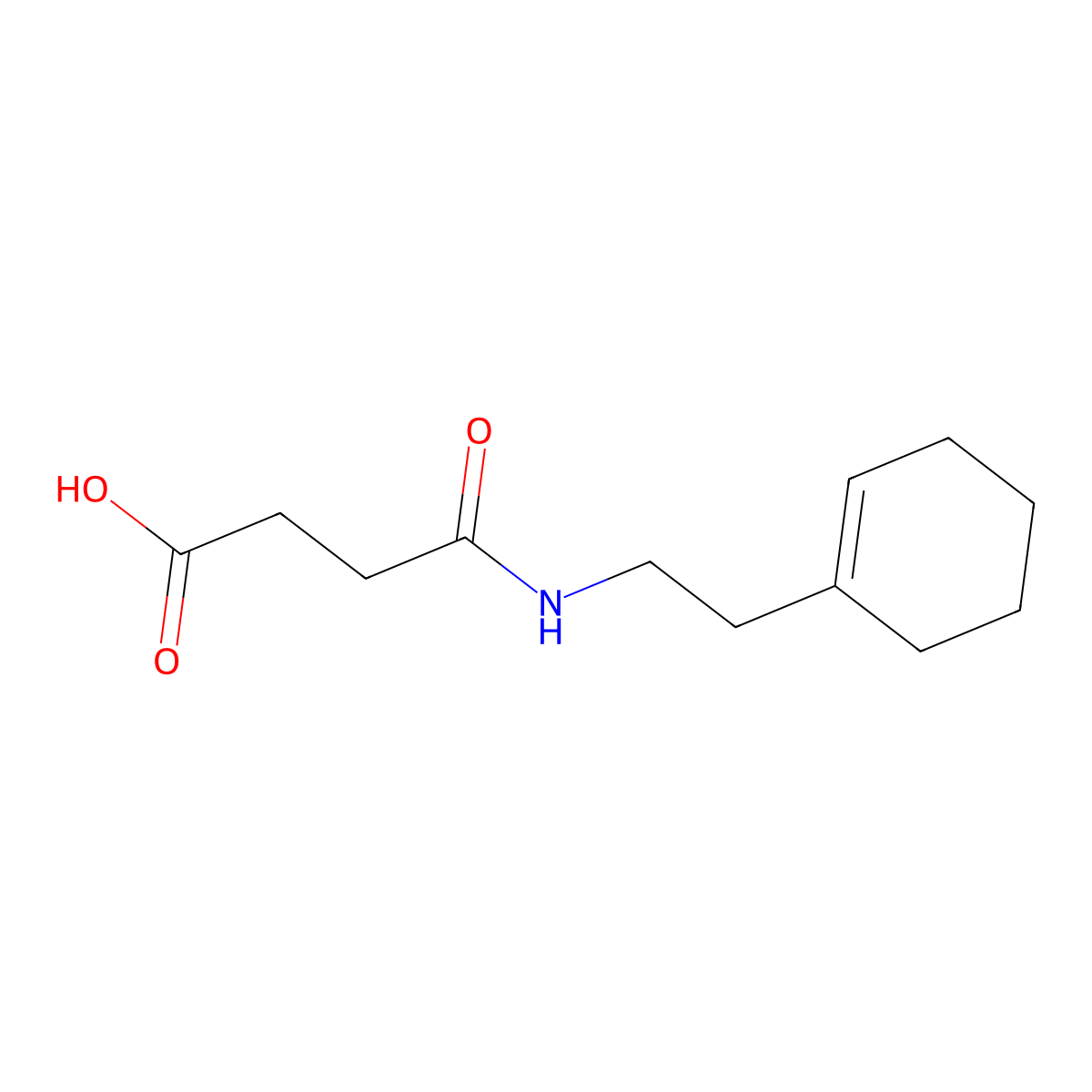 4-{[2-(1-Cyclohexen-1-yl)ethyl]amino}-4-oxobutanoic acid molecular structure, CAS 349621-31-4
