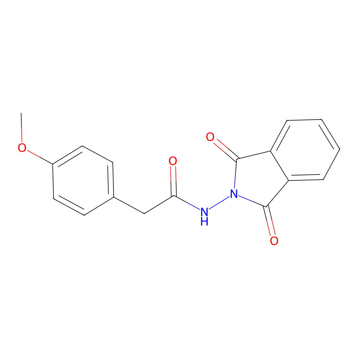 N-(1,3-dioxo-1,3-dihydro-2H-isoindol-2-yl)-2-(4-methoxyphenyl)acetamide molecular structure, CAS 349621-53-0