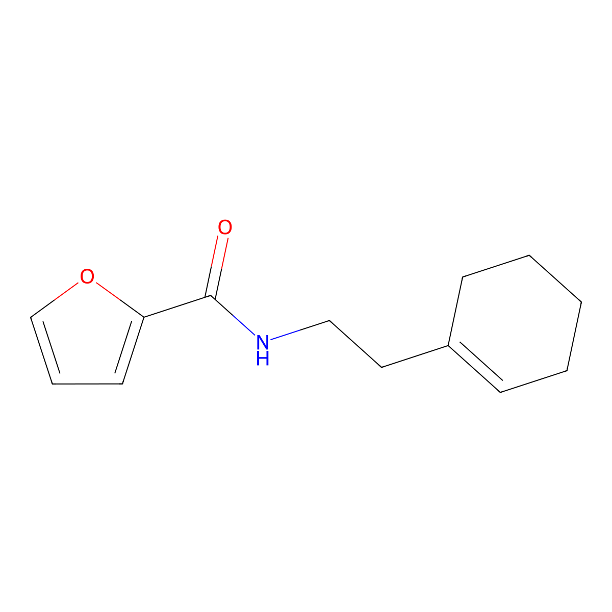 N-[2-(cyclohexen-1-yl)ethyl]furan-2-carboxamide molecular structure, CAS 349621-55-2