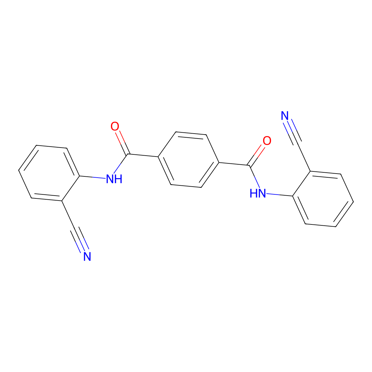 N,N'-bis(2-cyanophenyl)terephthalamide molecular structure, CAS 349621-64-3