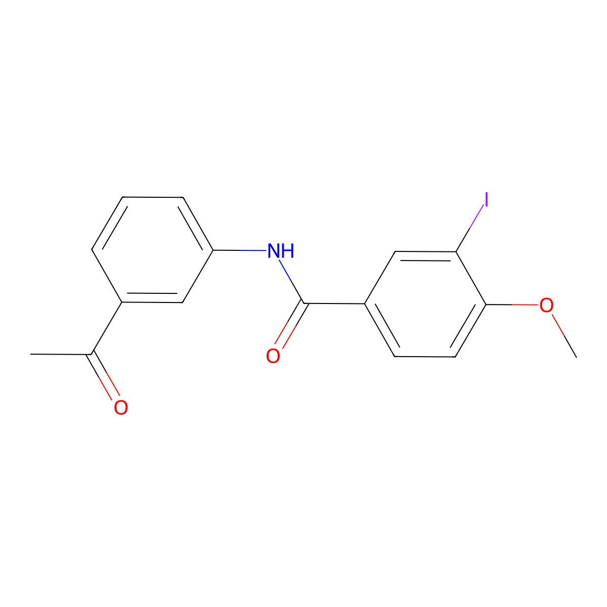 N-(3-acetylphenyl)-3-iodo-4-methoxybenzamide molecular structure, CAS 349621-74-5