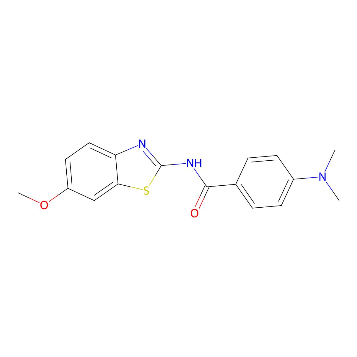 4-(dimethylamino)-N-(6-methoxy-1,3-benzothiazol-2-yl)benzamide molecular structure, CAS 349622-19-1