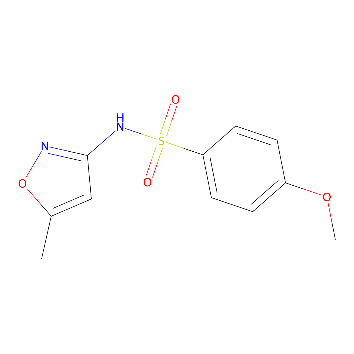 4-methoxy-N-(5-methyl-1,2-oxazol-3-yl)benzenesulfonamide molecular structure, CAS 349622-20-4