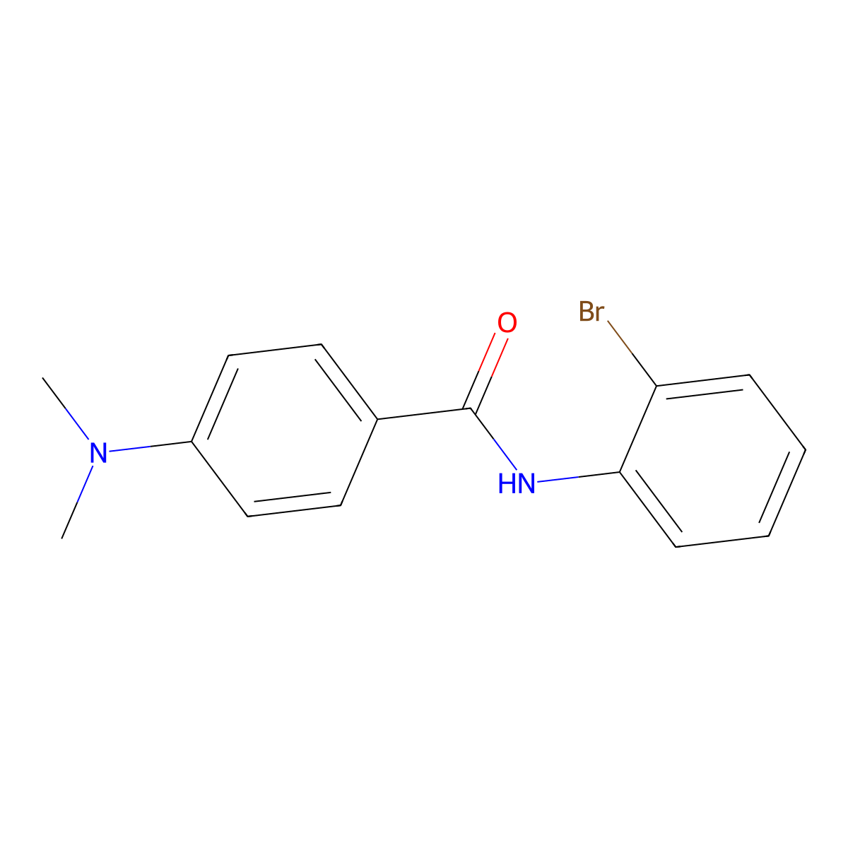 N-(2-bromophenyl)-4-(dimethylamino)benzamide molecular structure, CAS 349622-85-1
