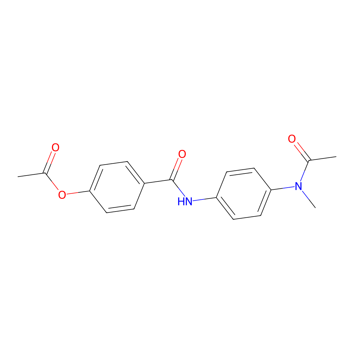 4-({4-[Acetyl(methyl)amino]phenyl}carbamoyl)phenyl acetate molecular structure, CAS 349624-57-3