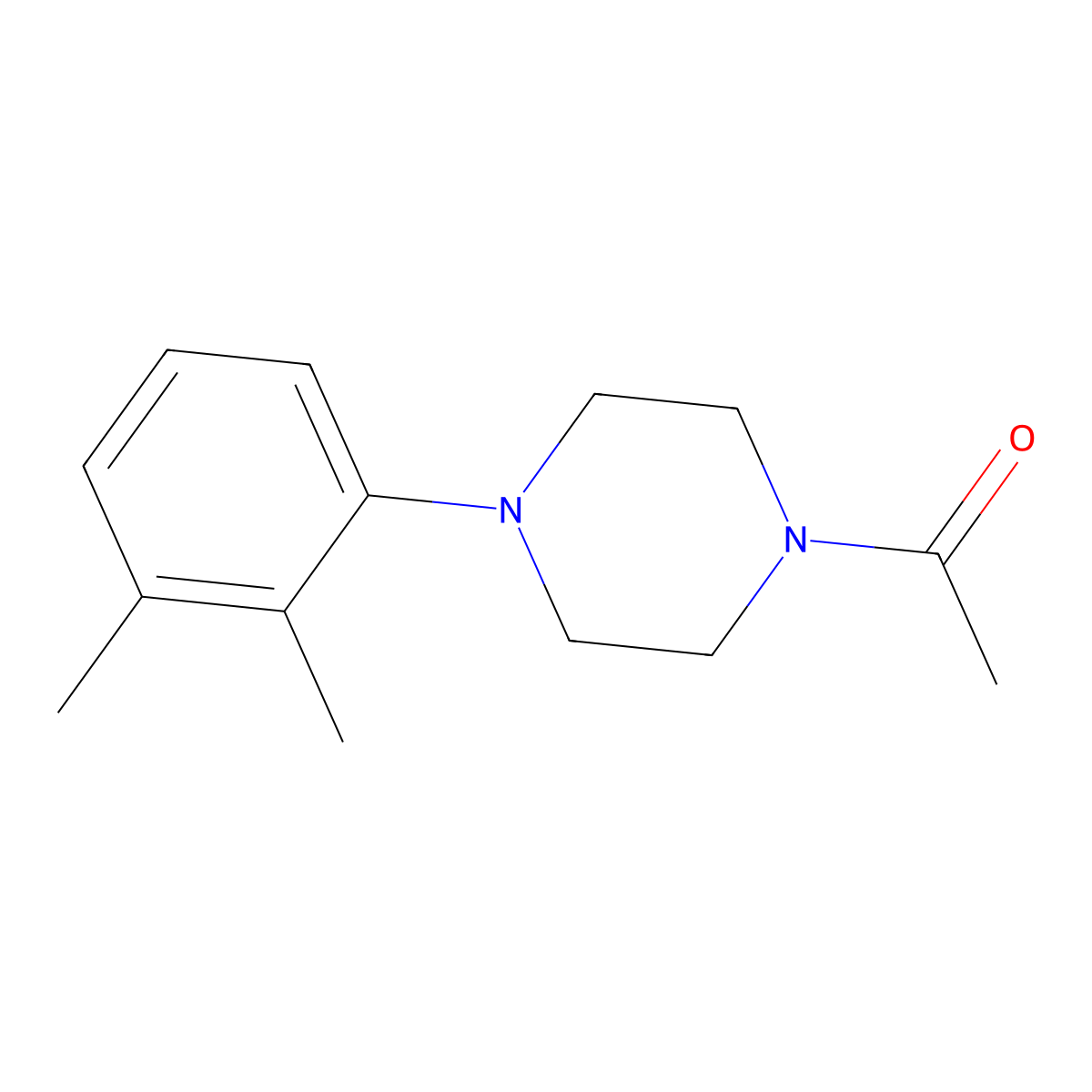 1-Acetyl-4-(2,3-dimethylphenyl)piperazine molecular structure, CAS 349625-27-0