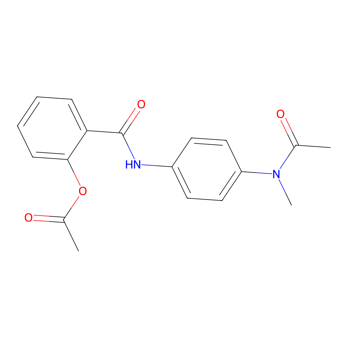 2-({4-[Acetyl(methyl)amino]phenyl}carbamoyl)phenyl acetate molecular structure, CAS 349625-59-8