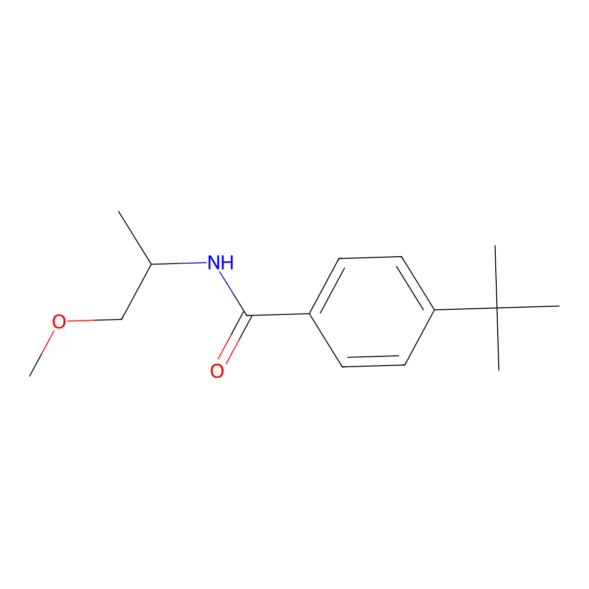 4-tert-butyl-N-(1-methoxypropan-2-yl)benzamide molecular structure, CAS 349626-24-0