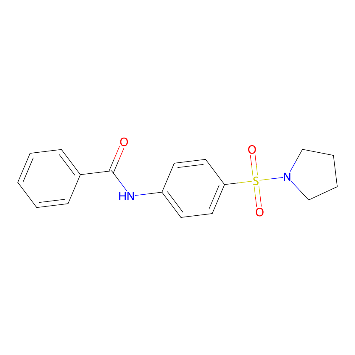 N-(4-pyrrolidin-1-ylsulfonylphenyl)benzamide molecular structure, CAS 349626-80-8