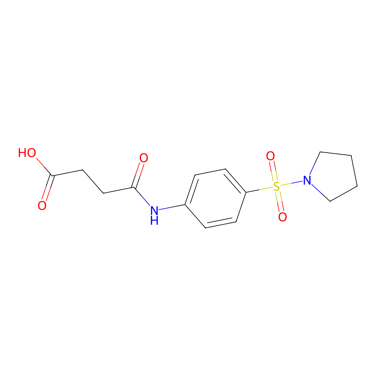 4-Oxo-4-[4-(pyrrolidin-1-ylsulfonyl)anilino]butanoic acid molecular structure, CAS 349626-89-7