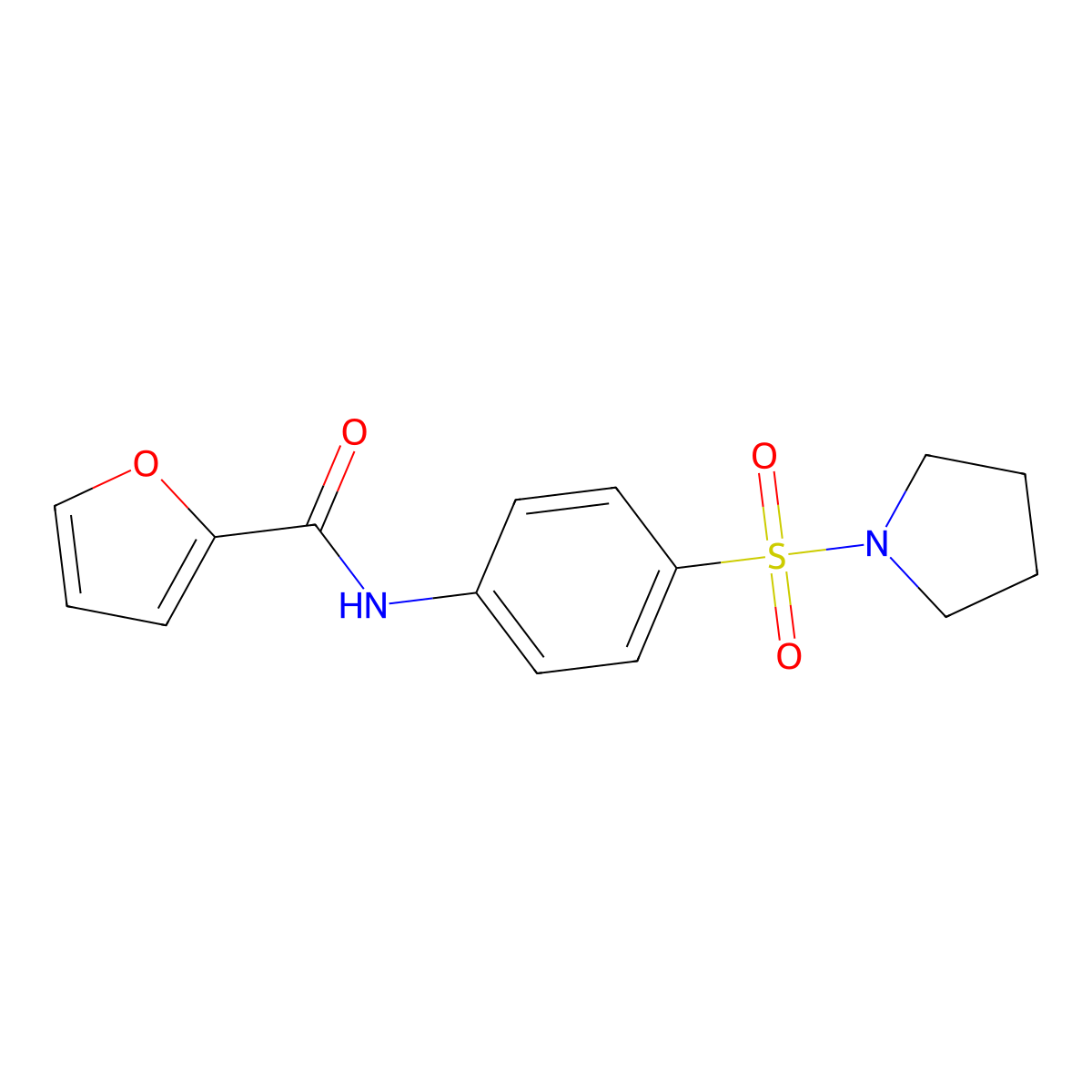 N-[4-(1-pyrrolidinylsulfonyl)phenyl]-2-furamide molecular structure, CAS 349627-22-1