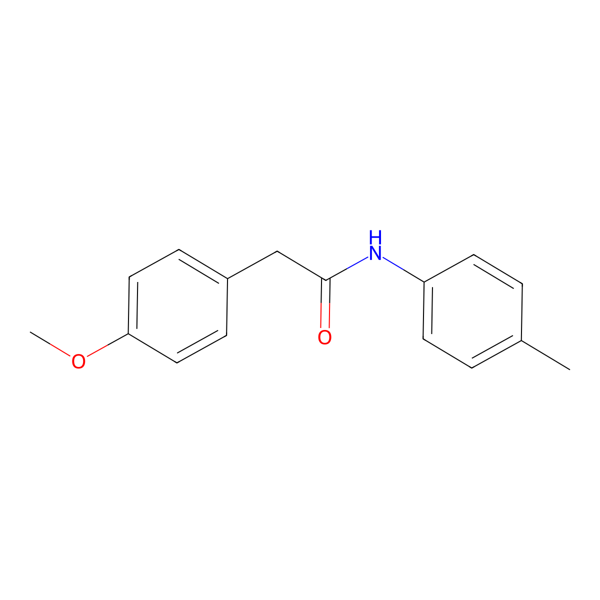 2-(4-methoxyphenyl)-N-(4-methylphenyl)acetamide molecular structure, CAS 349627-93-6