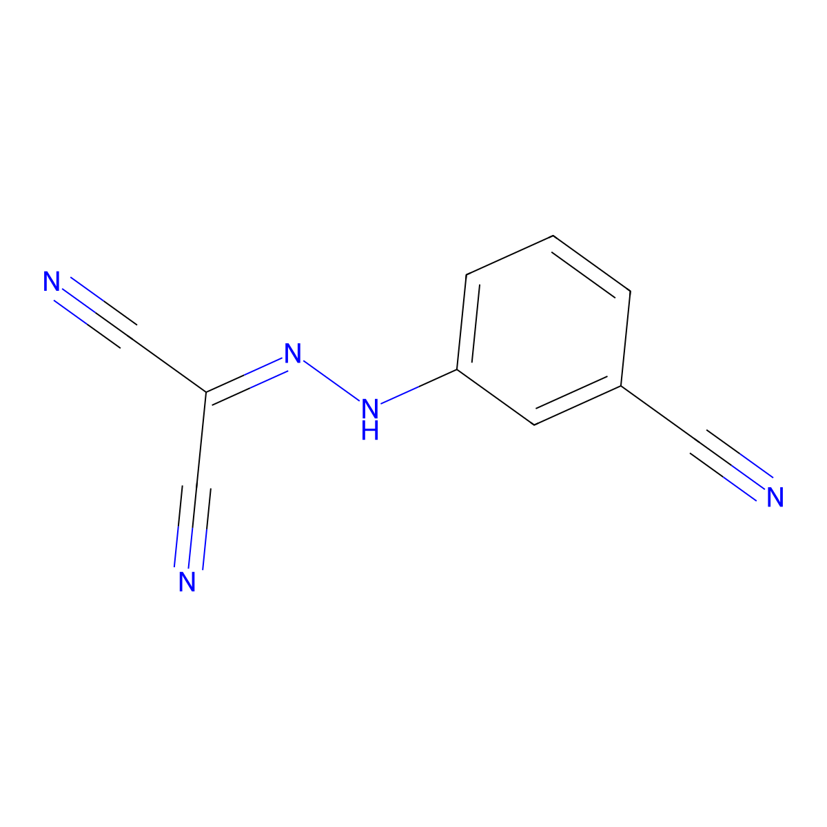 2-[(3-Cyanophenyl)hydrazono]malononitrile molecular structure, CAS 349631-25-0
