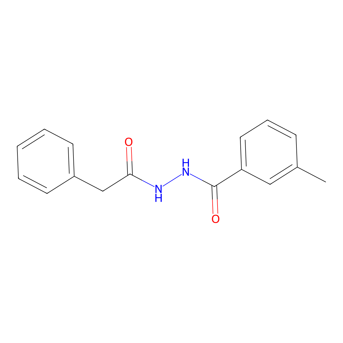 3-methyl-N'-(phenylacetyl)benzohydrazide molecular structure, CAS 349631-67-0