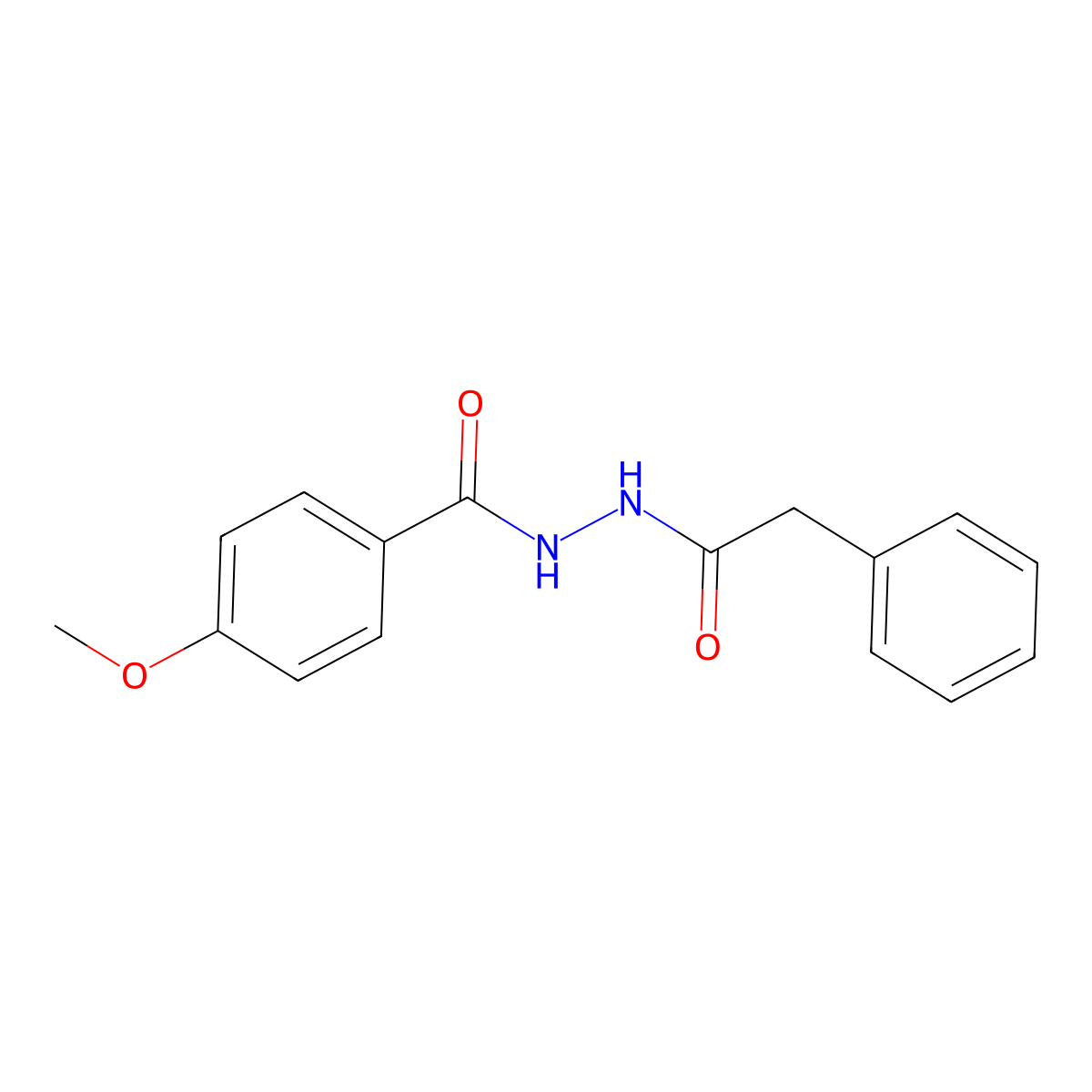 4-methoxy-N'-(phenylacetyl)benzohydrazide molecular structure, CAS 349631-89-6