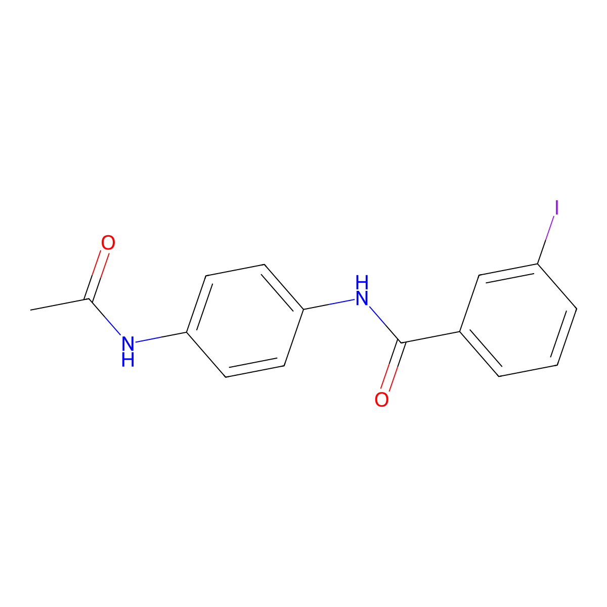 N-[4-(acetylamino)phenyl]-3-iodobenzamide molecular structure, CAS 349632-53-7