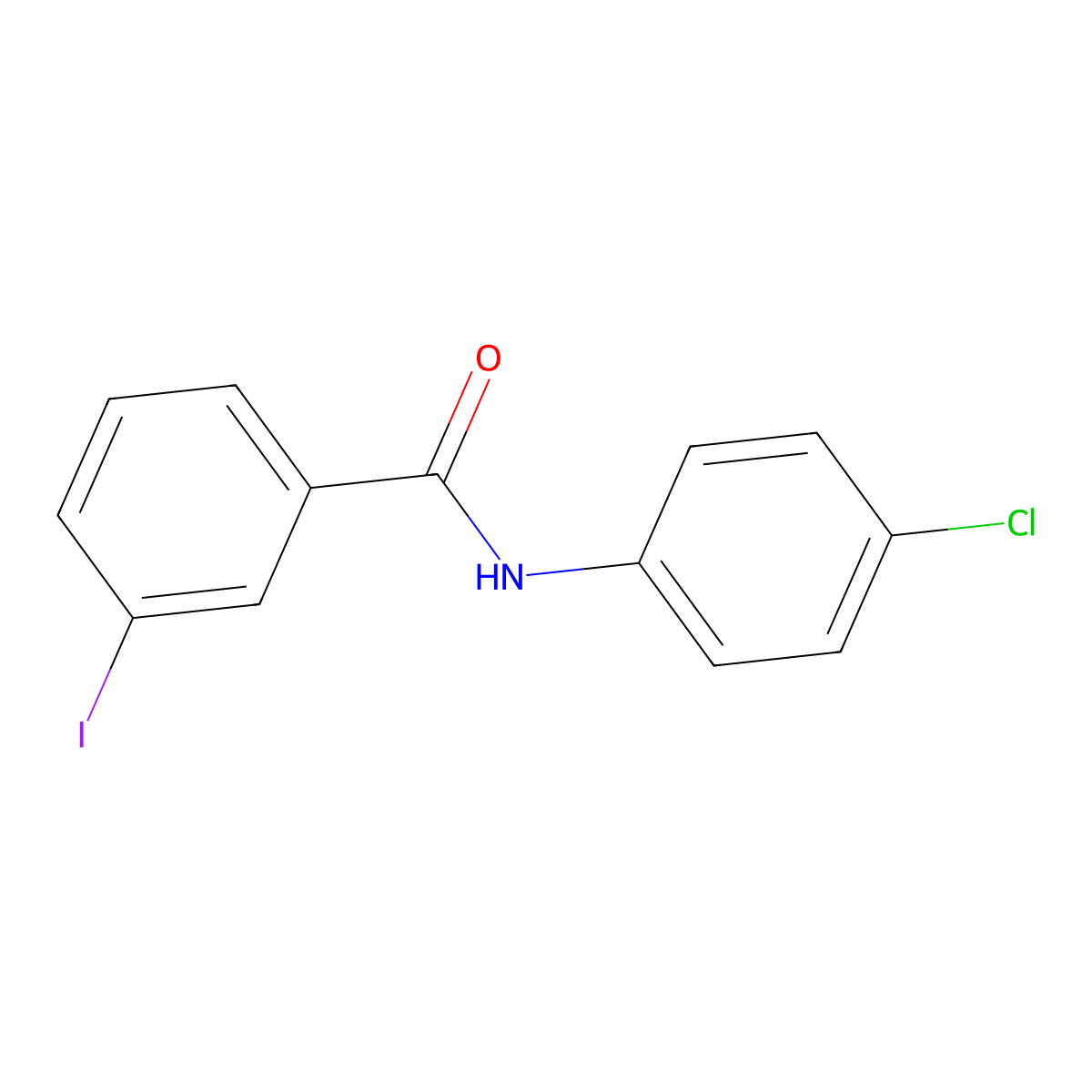 N-(4-chlorophenyl)-3-iodobenzamide molecular structure, CAS 349632-61-7
