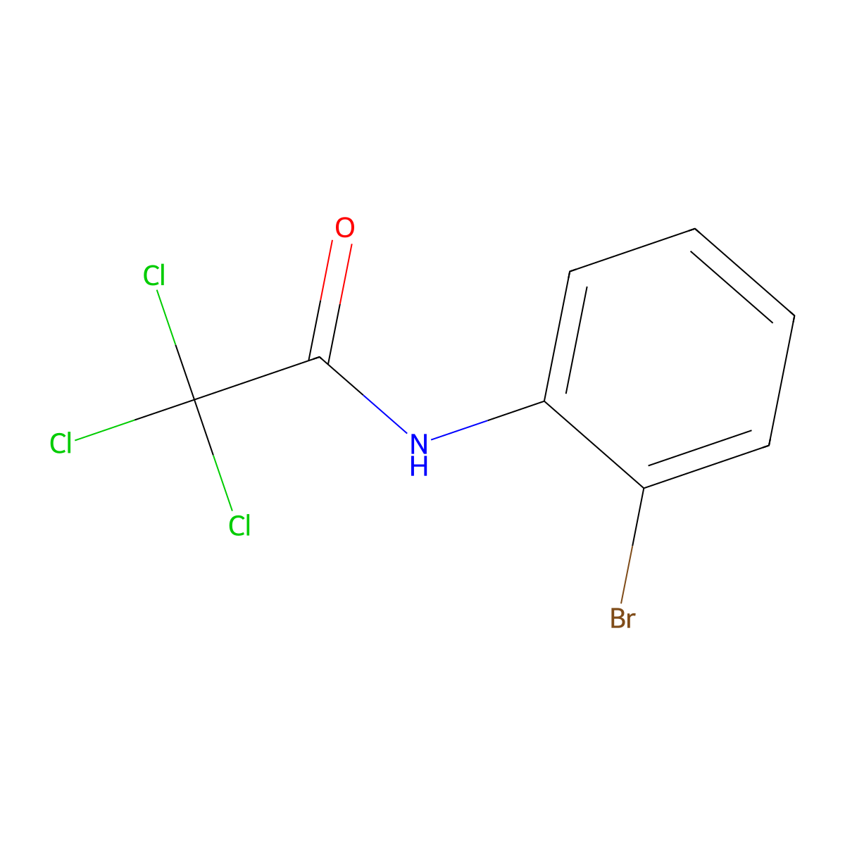 Trichloroacetamide, N-(2-bromophenyl)- molecular structure, CAS 349637-17-8
