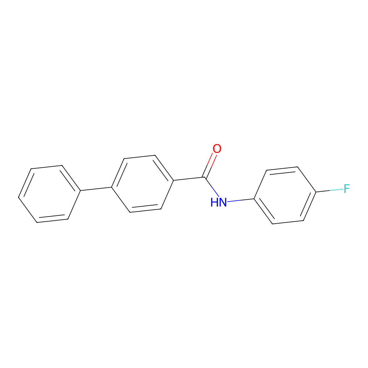 N-(4-fluorophenyl)-4-phenylbenzamide molecular structure, CAS 349637-22-5