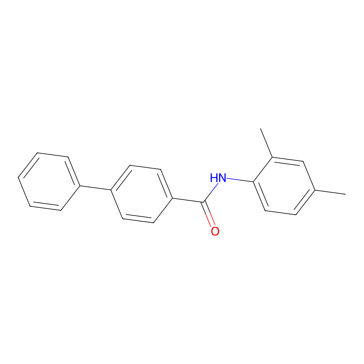 N-(2,4-dimethylphenyl)[1,1'-biphenyl]-4-carboxamide molecular structure, CAS 349637-29-2