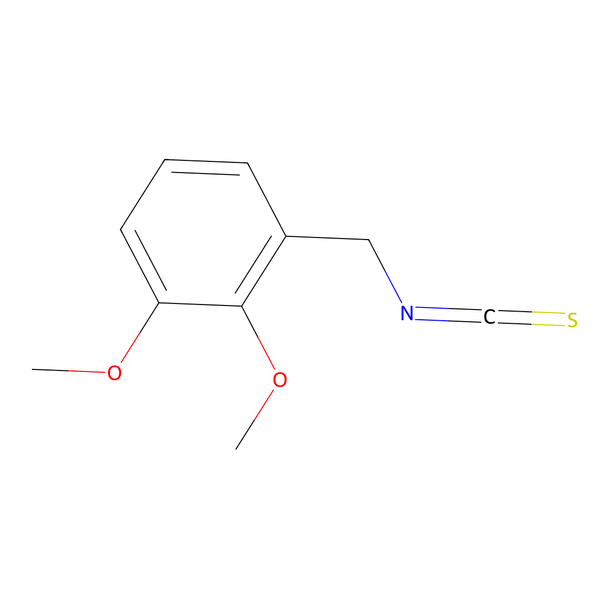 2,3-Dimethoxybenzyl isothiocyanate molecular structure, CAS 34964-55-1