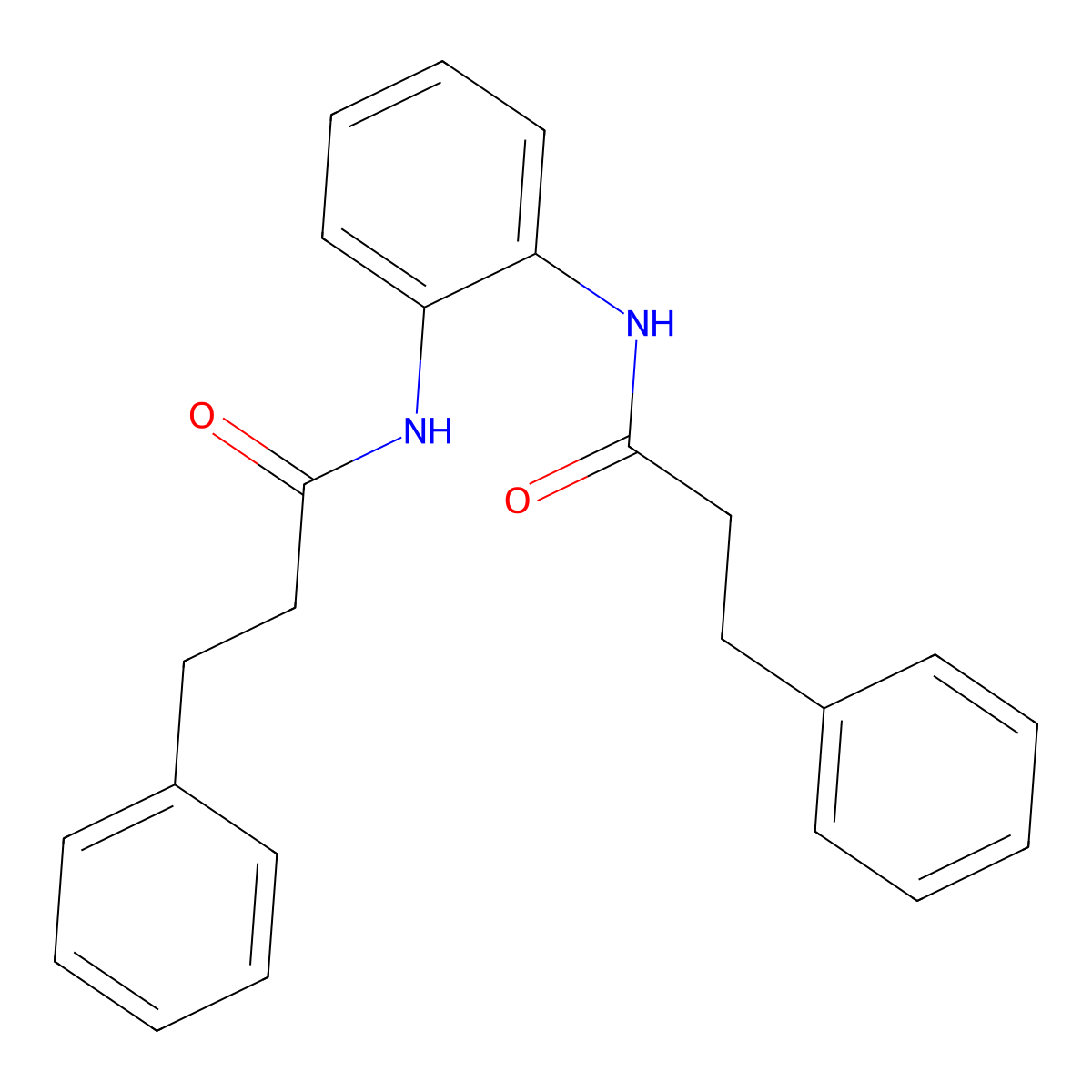 3-phenyl-N-{2-[(3-phenylpropanoyl)amino]phenyl}propanamide molecular structure, CAS 349640-04-6