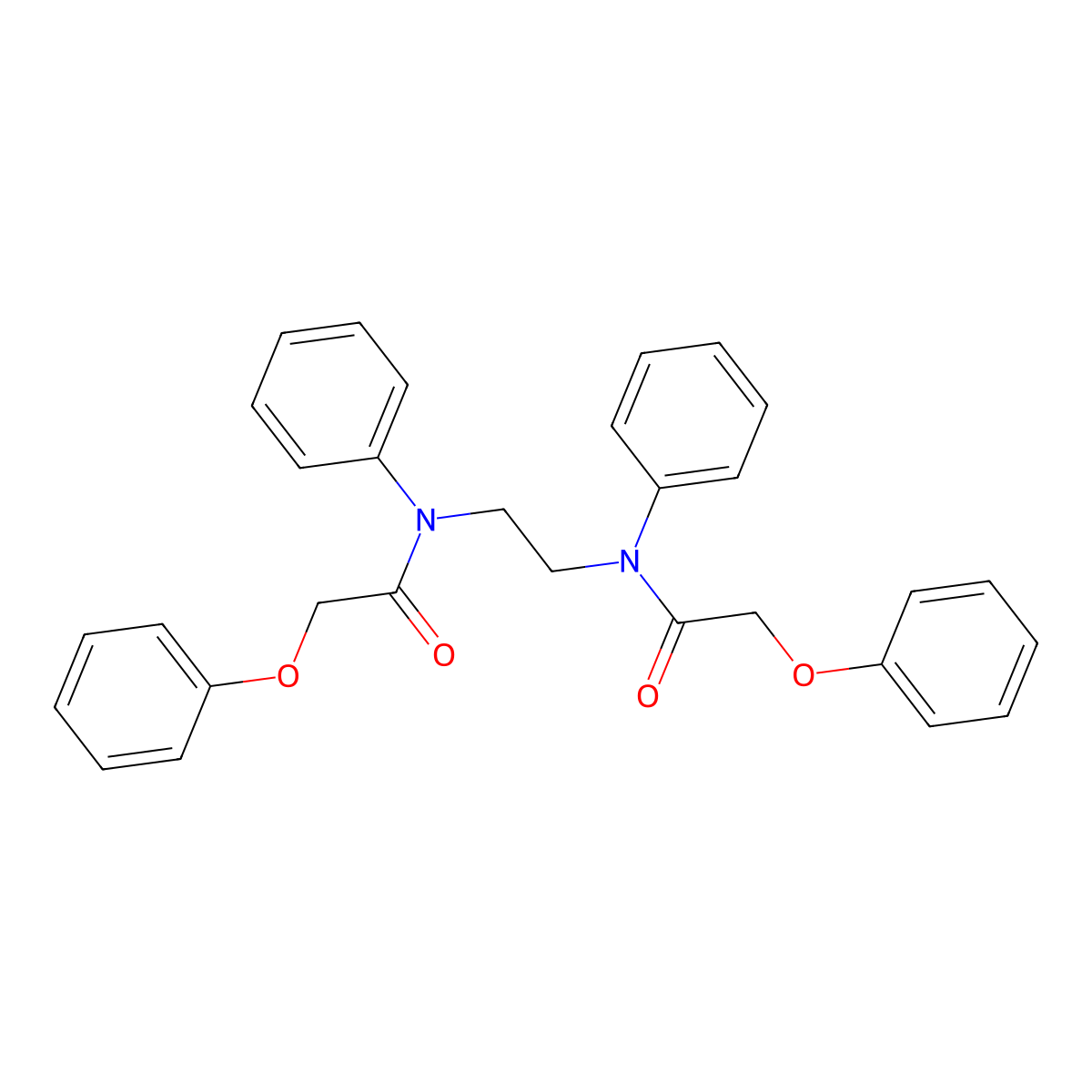 N,N'-1,2-ethanediylbis(2-phenoxy-N-phenylacetamide) molecular structure, CAS 349640-57-9