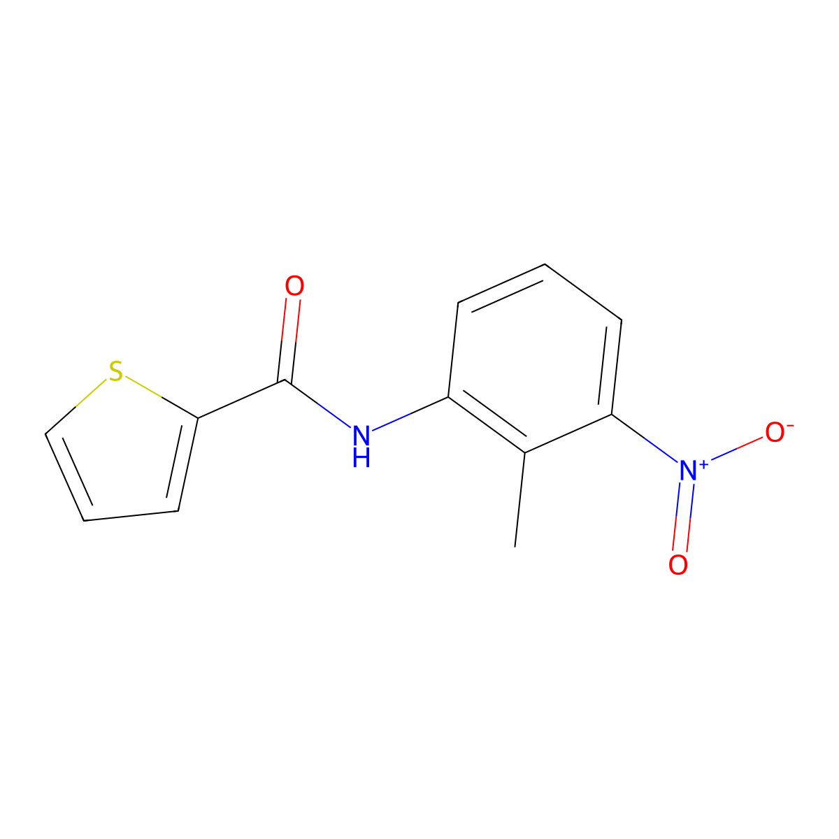 N-(2-methyl-3-nitrophenyl)-2-thiophenecarboxamide molecular structure, CAS 349640-72-8