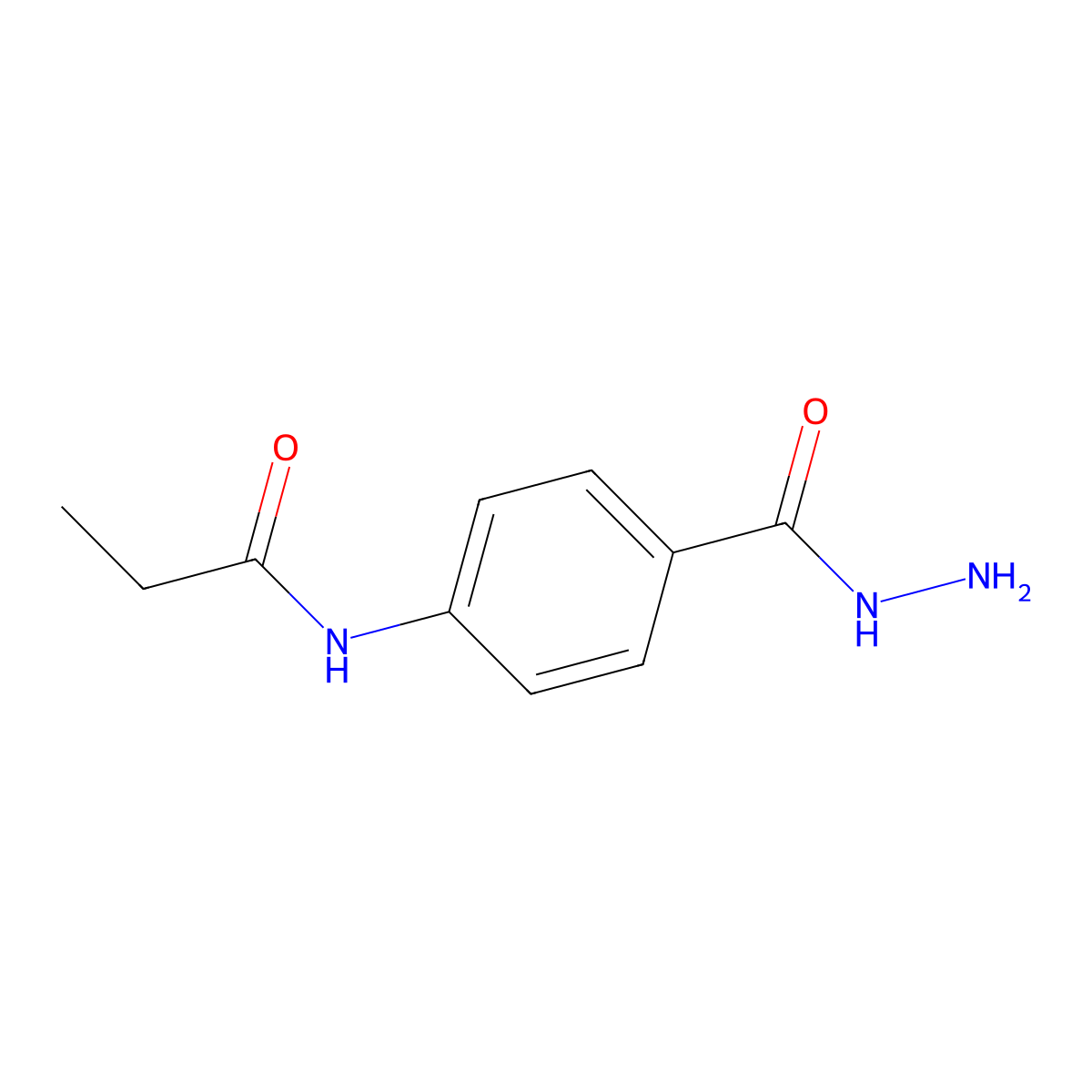 N-[4-(hydrazinocarbonyl)phenyl]propanamide molecular structure, CAS 349642-97-3