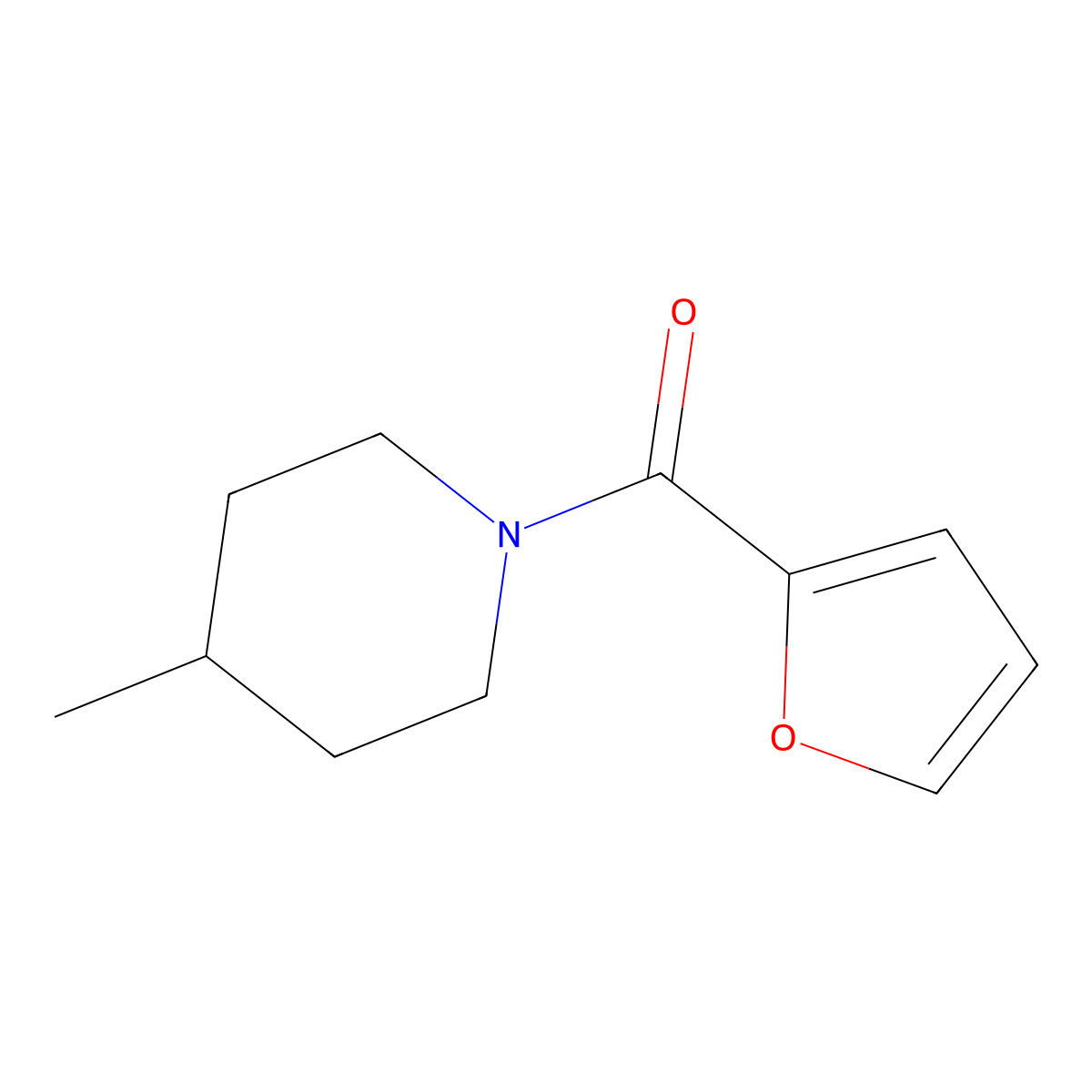 1-(2-Furoyl)-4-methylpiperidine molecular structure, CAS 349644-01-5