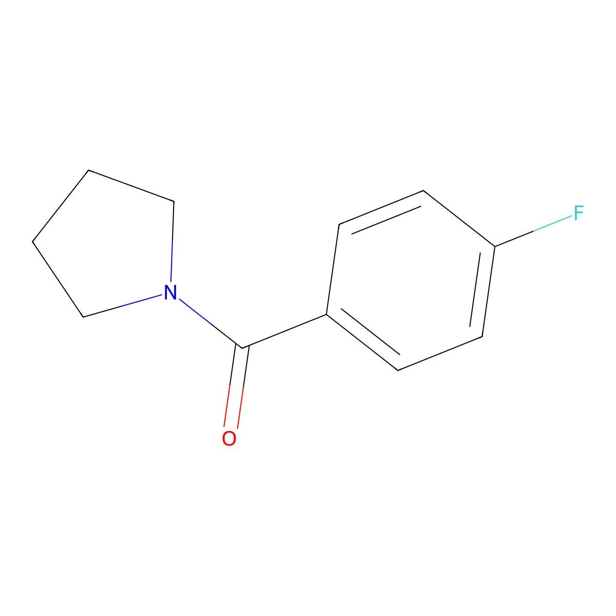 1-(4-Fluorobenzoyl)pyrrolidine molecular structure, CAS 349644-07-1