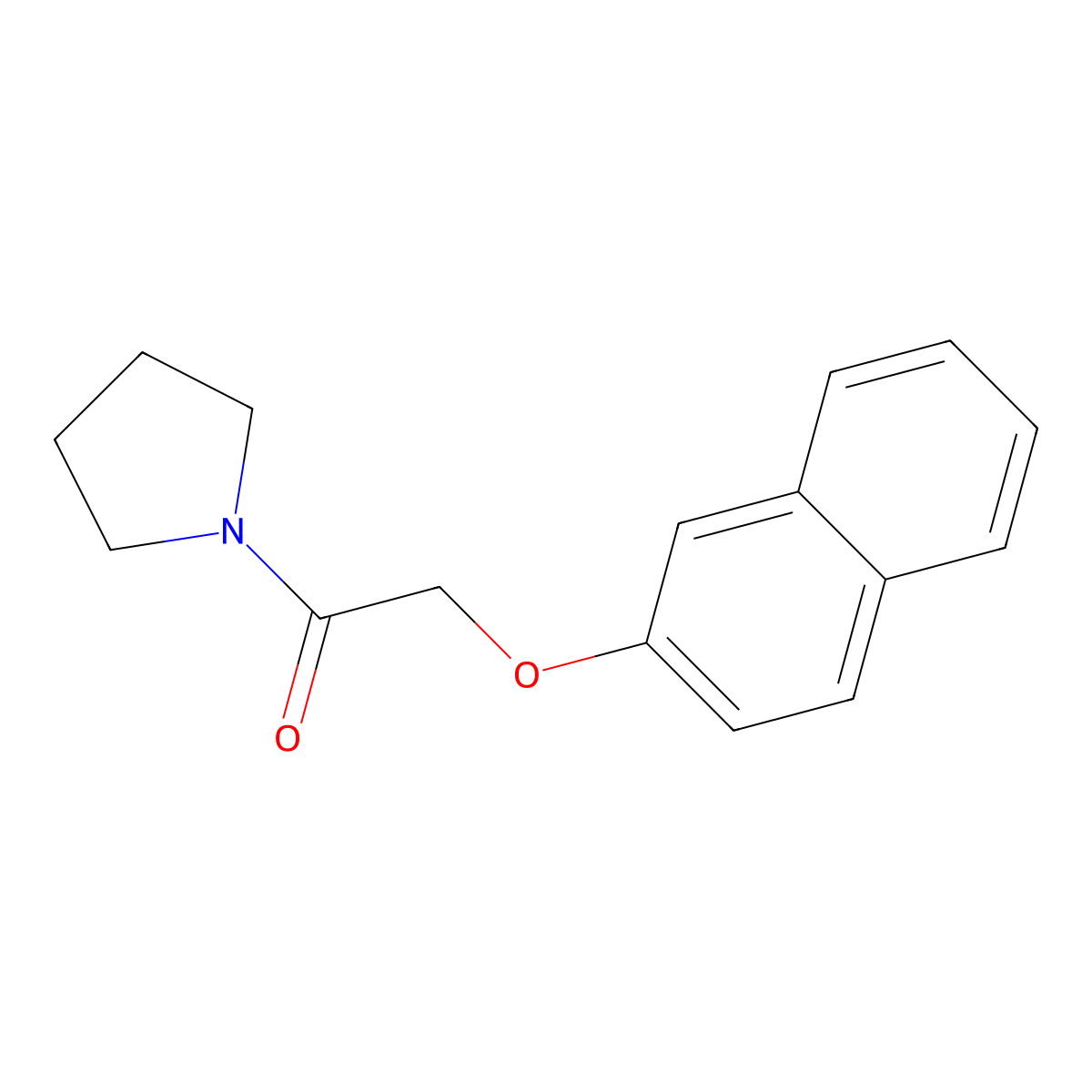 2-(2-Naphthalenyloxy)-1-(1-pyrrolidinyl)ethanone molecular structure, CAS 349644-08-2