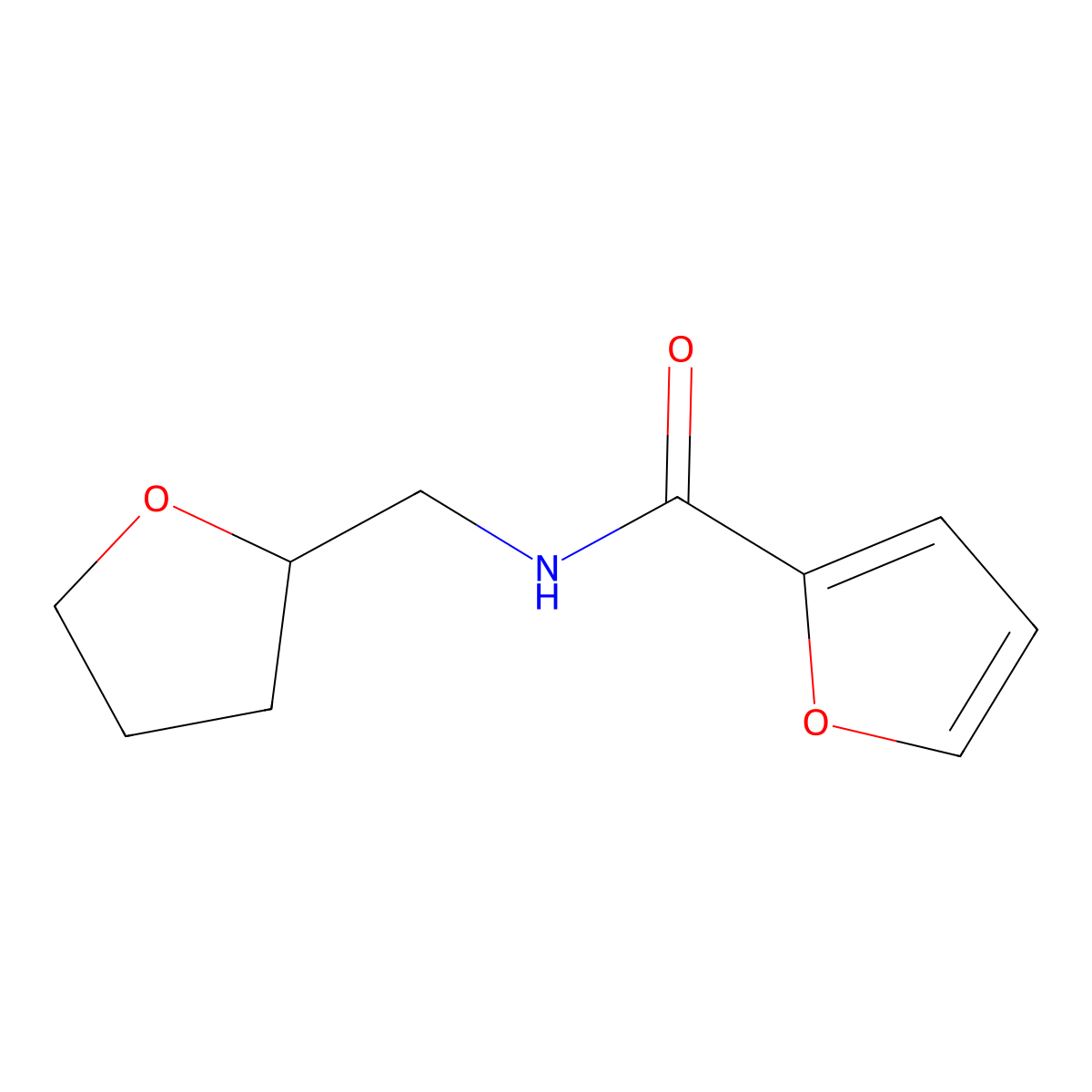2-Furancarboxamide, N-tetrahydrofurfuryl- molecular structure, CAS 349644-12-8