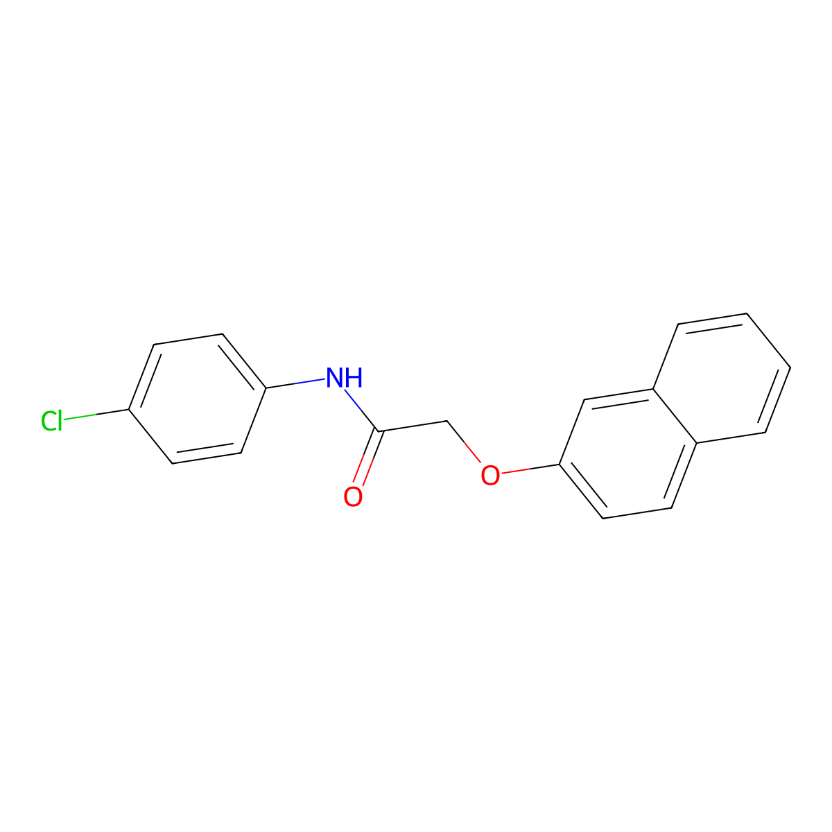 N-(4-chlorophenyl)-2-naphthalen-2-yloxyacetamide molecular structure, CAS 349644-20-8