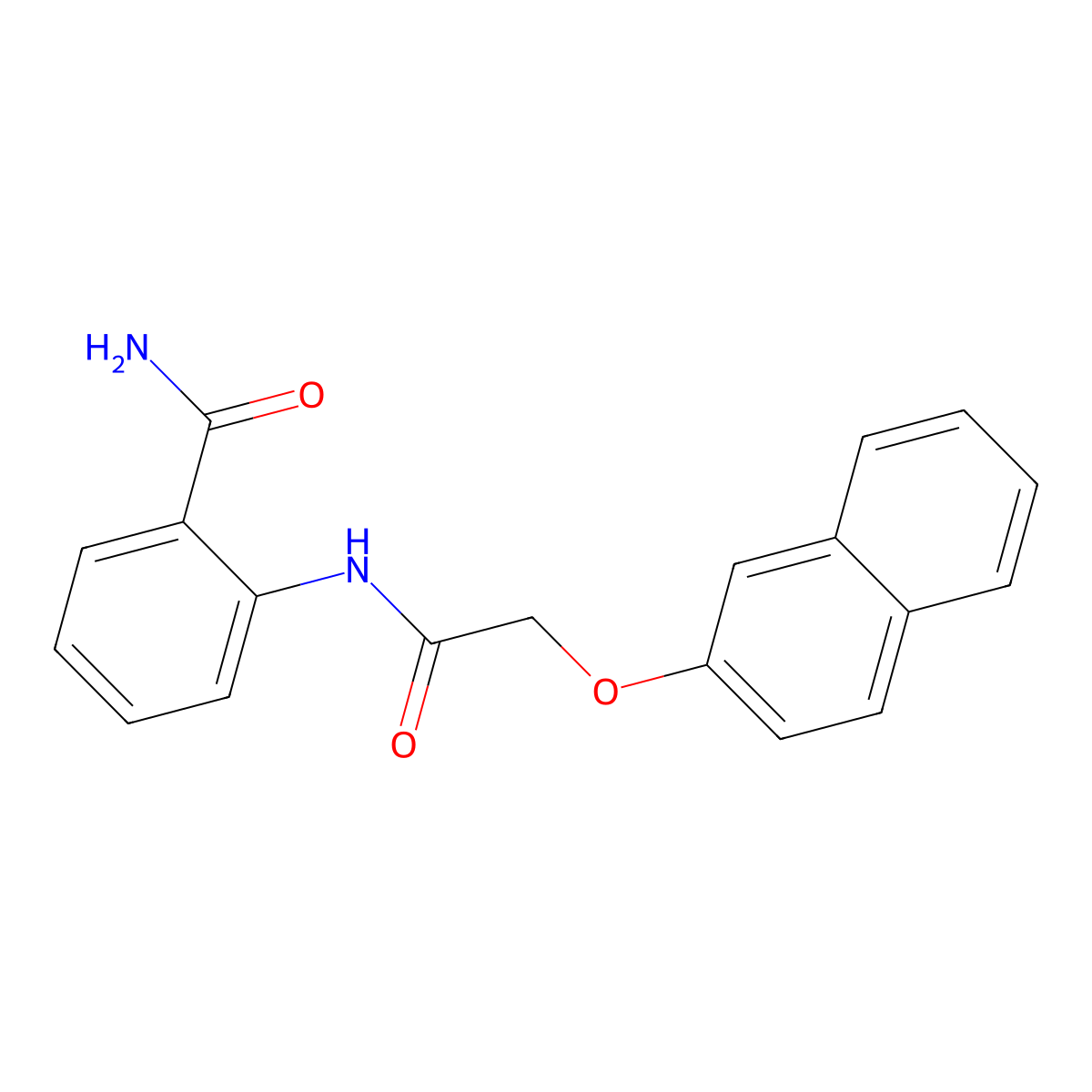 2-{[(2-Naphthyloxy)acetyl]amino}benzamide molecular structure, CAS 349644-31-1