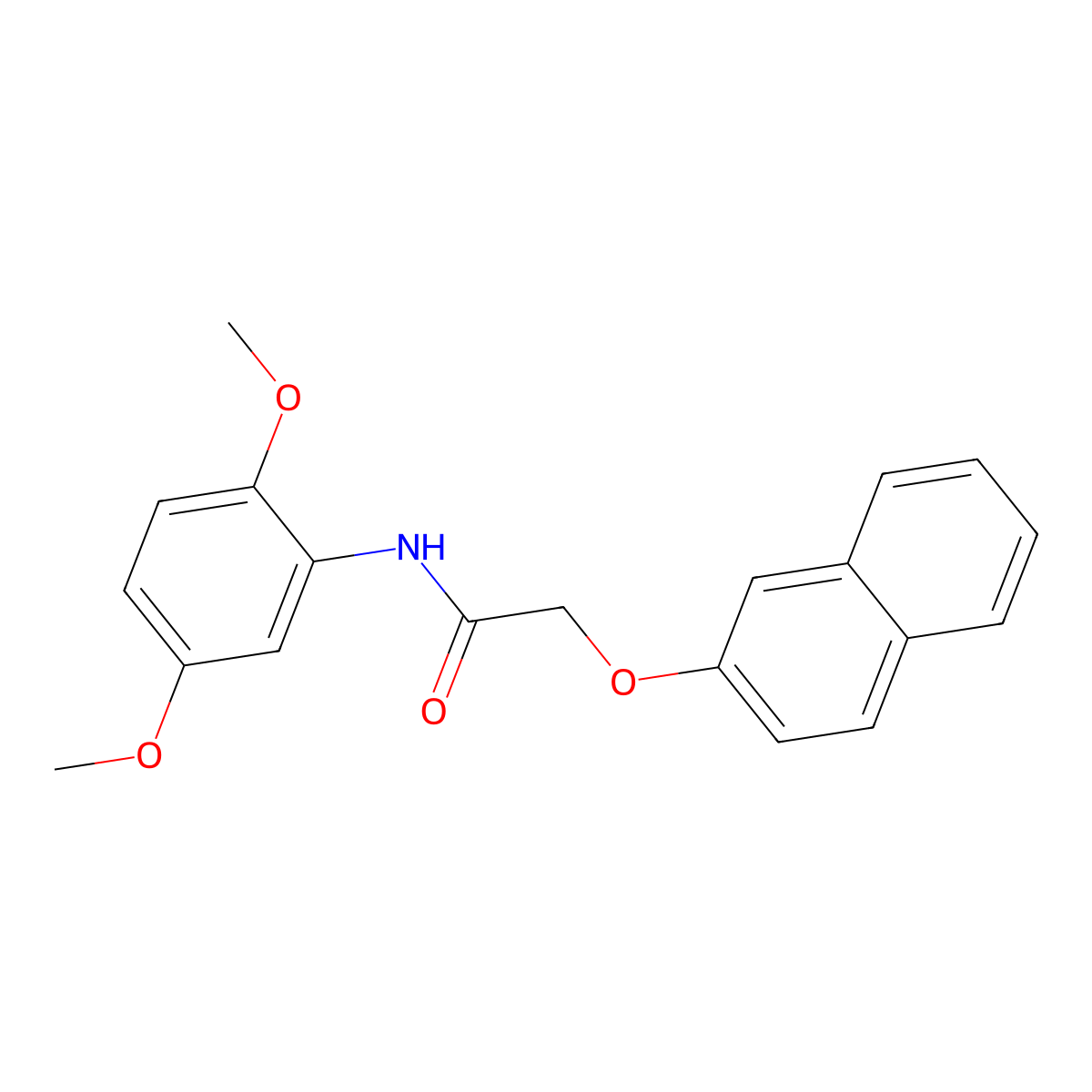 N-(2,5-dimethoxyphenyl)-2-(naphthalen-2-yloxy)acetamide molecular structure, CAS 349644-40-2