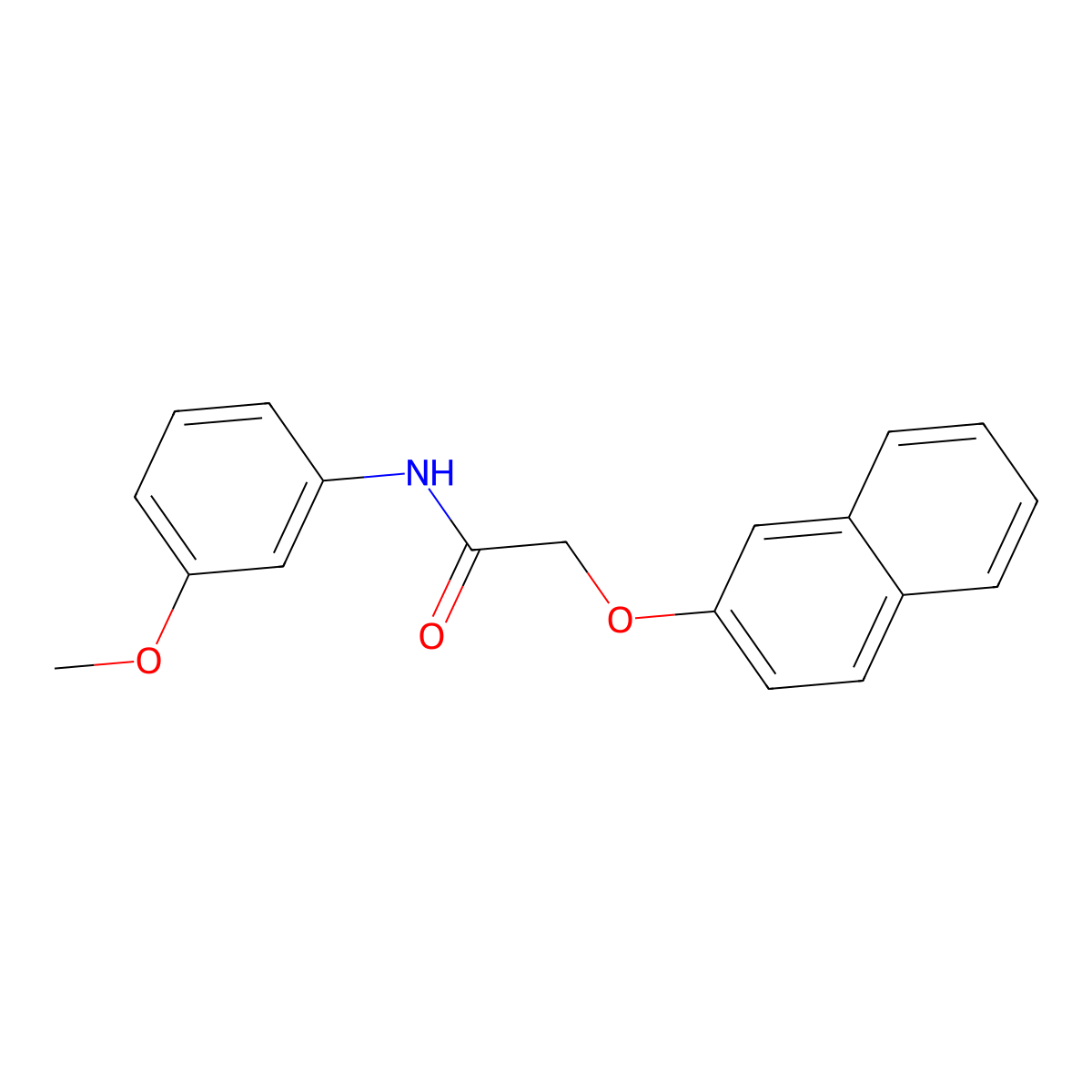 N-(3-methoxyphenyl)-2-(2-naphthyloxy)acetamide molecular structure, CAS 349644-51-5