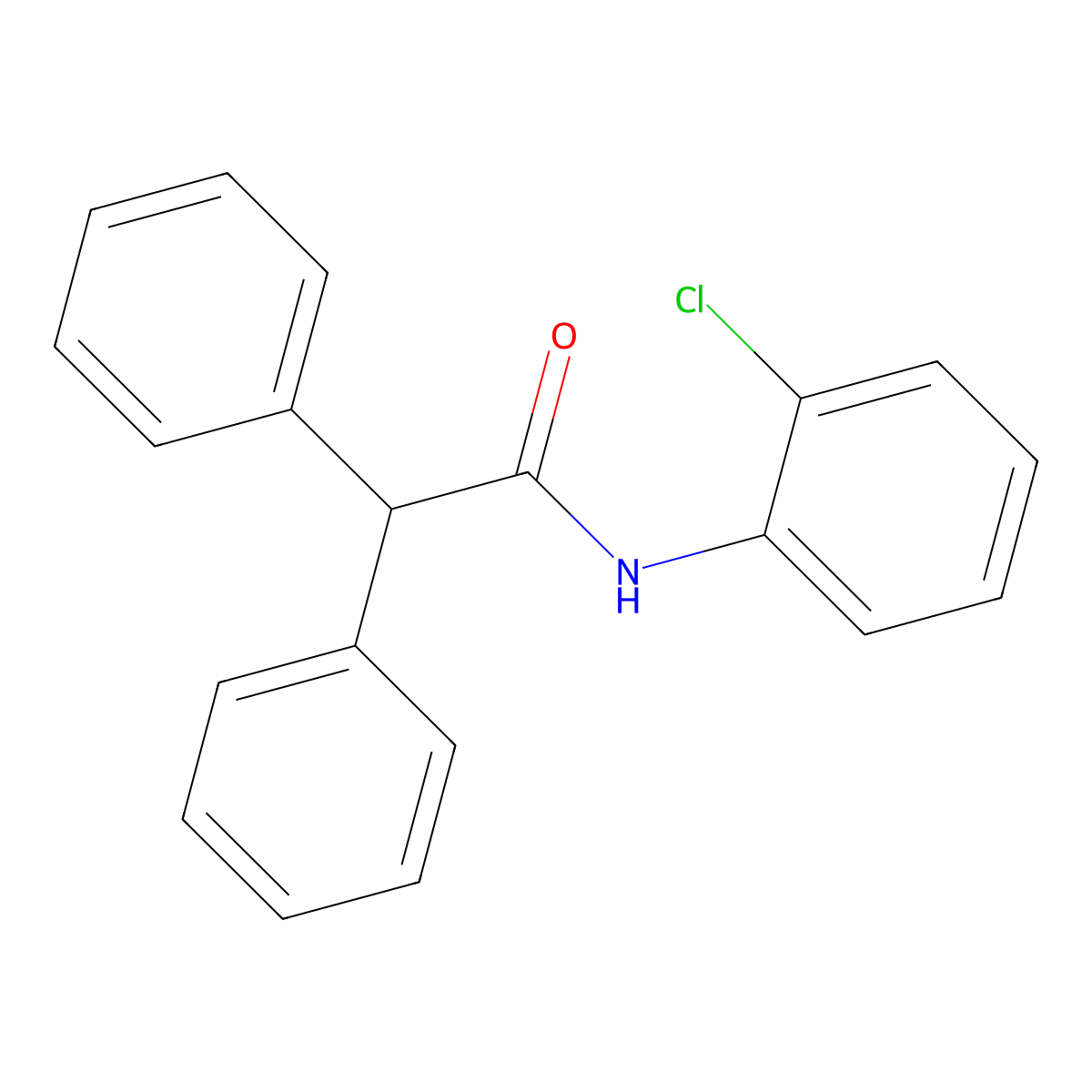 N-(2-chlorophenyl)-2,2-diphenylacetamide molecular structure, CAS 349644-54-8