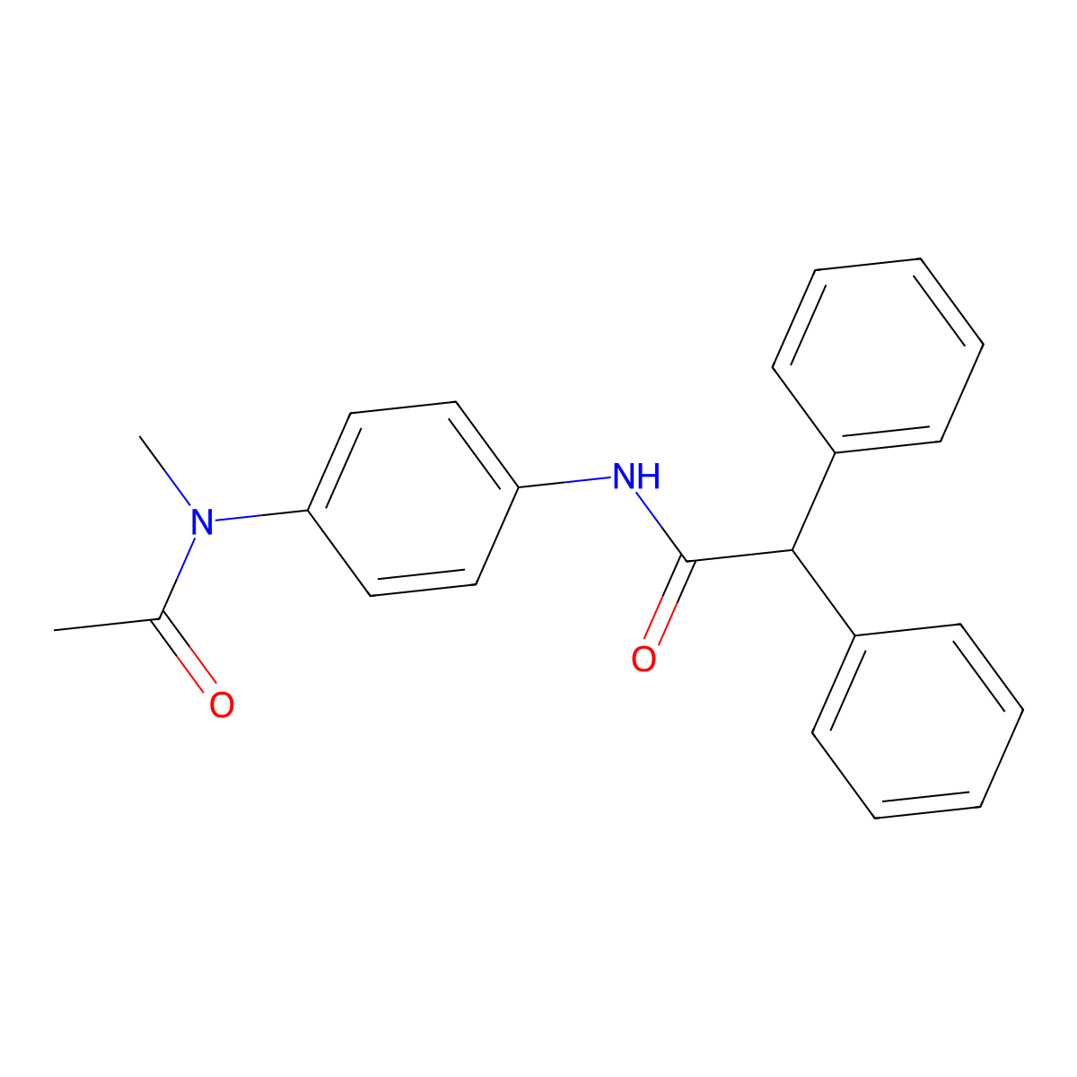 N-[4-(Acetylmethylamino)phenyl]-alpha-phenylbenzeneacetamide molecular structure, CAS 349644-55-9