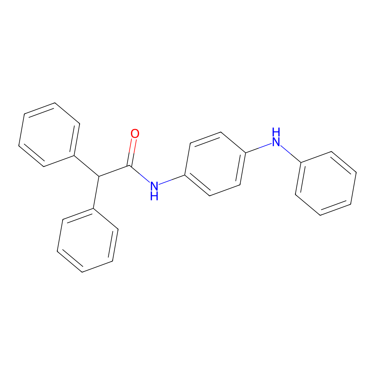N-(4-anilinophenyl)-2,2-diphenylacetamide molecular structure, CAS 349644-56-0