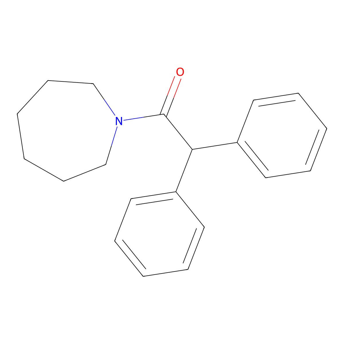1-(Azepan-1-yl)-2,2-diphenylethanone molecular structure, CAS 349644-64-0