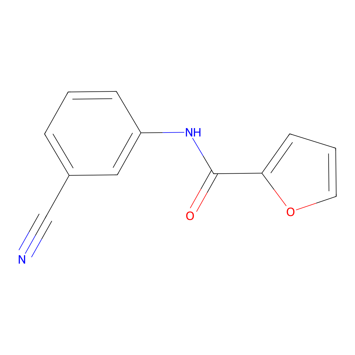 N-(3-cyanophenyl)furan-2-carboxamide molecular structure, CAS 349644-67-3
