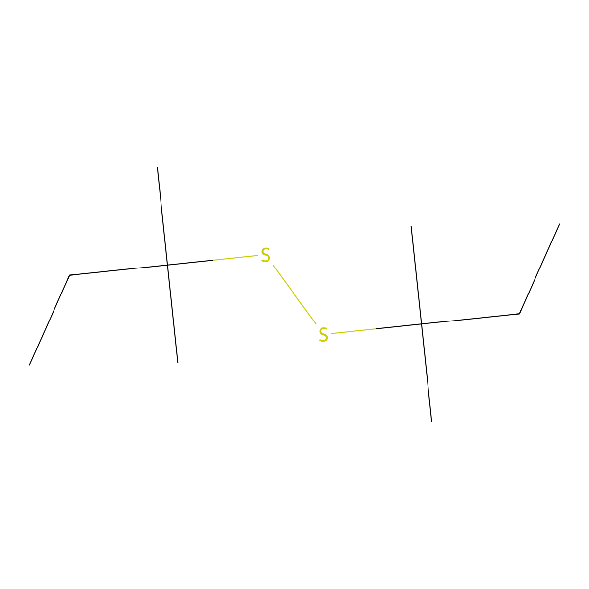 Di-tert-pentyl disulphide molecular structure, CAS 34965-30-5
