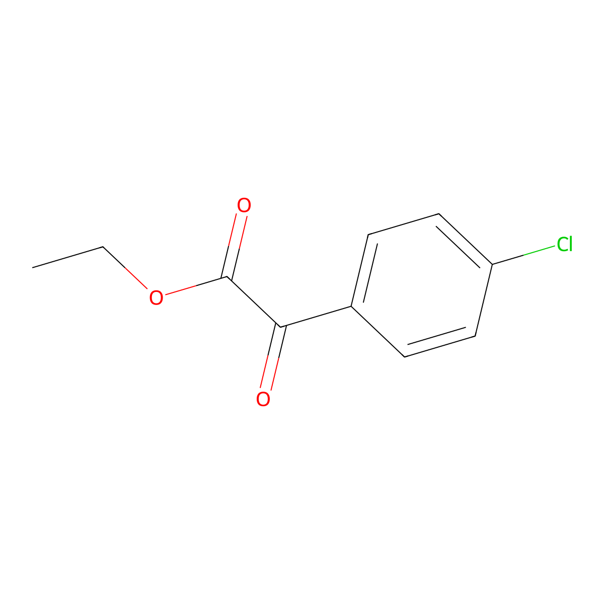 Ethyl 4-chlorobenzoylformate molecular structure, CAS 34966-48-8