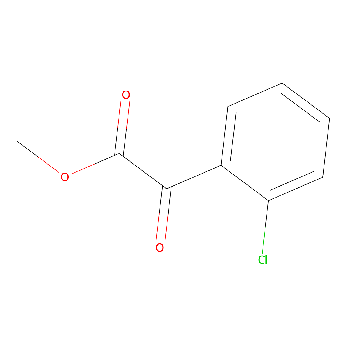 Methyl 2-(2-chlorophenyl)-2-oxoacetate molecular structure, CAS 34966-49-9