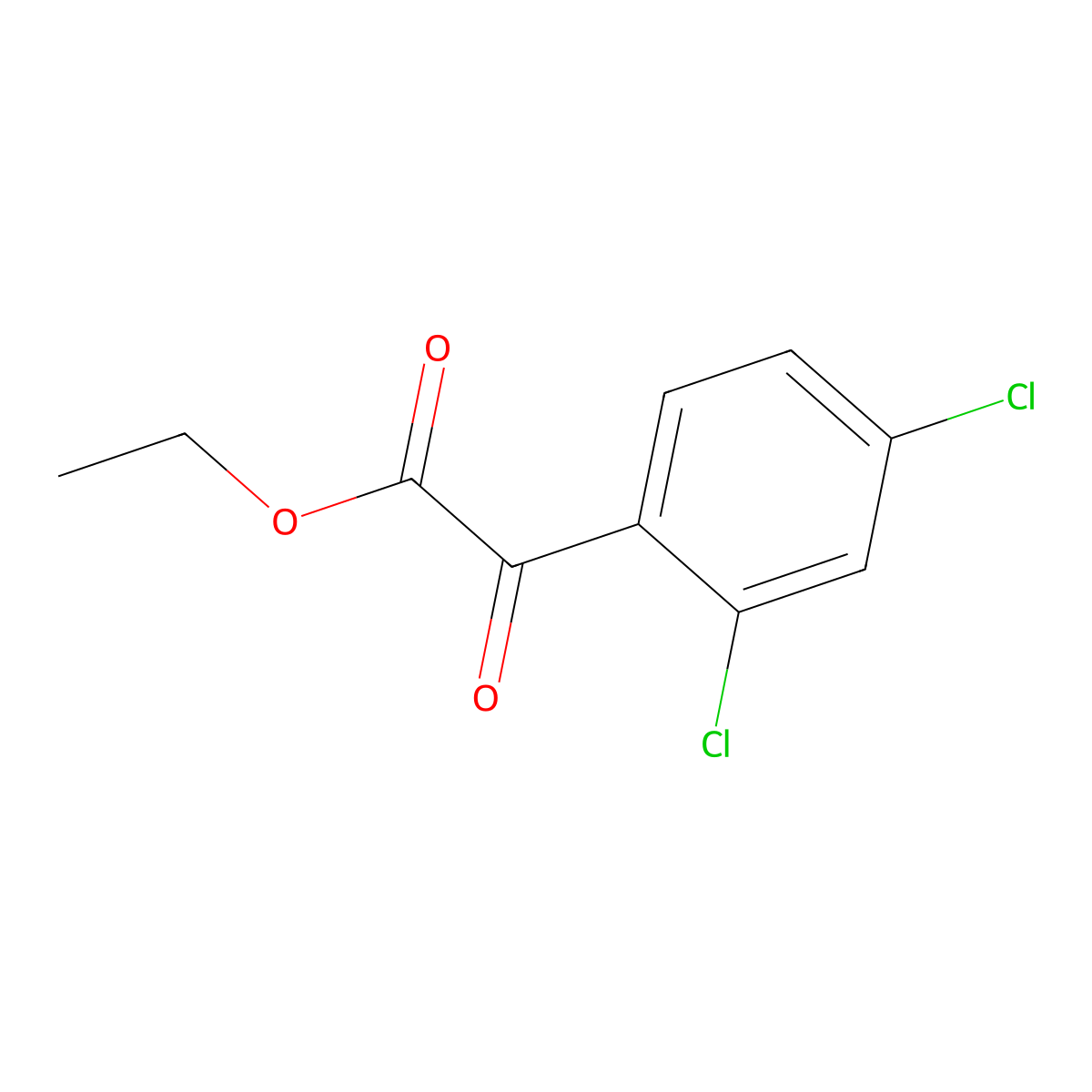 Ethyl 2,4-dichlorobenzoylformate molecular structure, CAS 34966-51-3