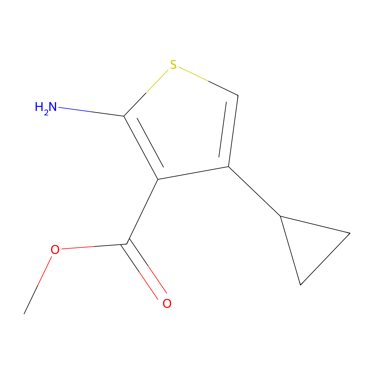 Methyl 2-amino-4-cyclopropylthiophene-3-carboxylate molecular structure, CAS 349662-85-7