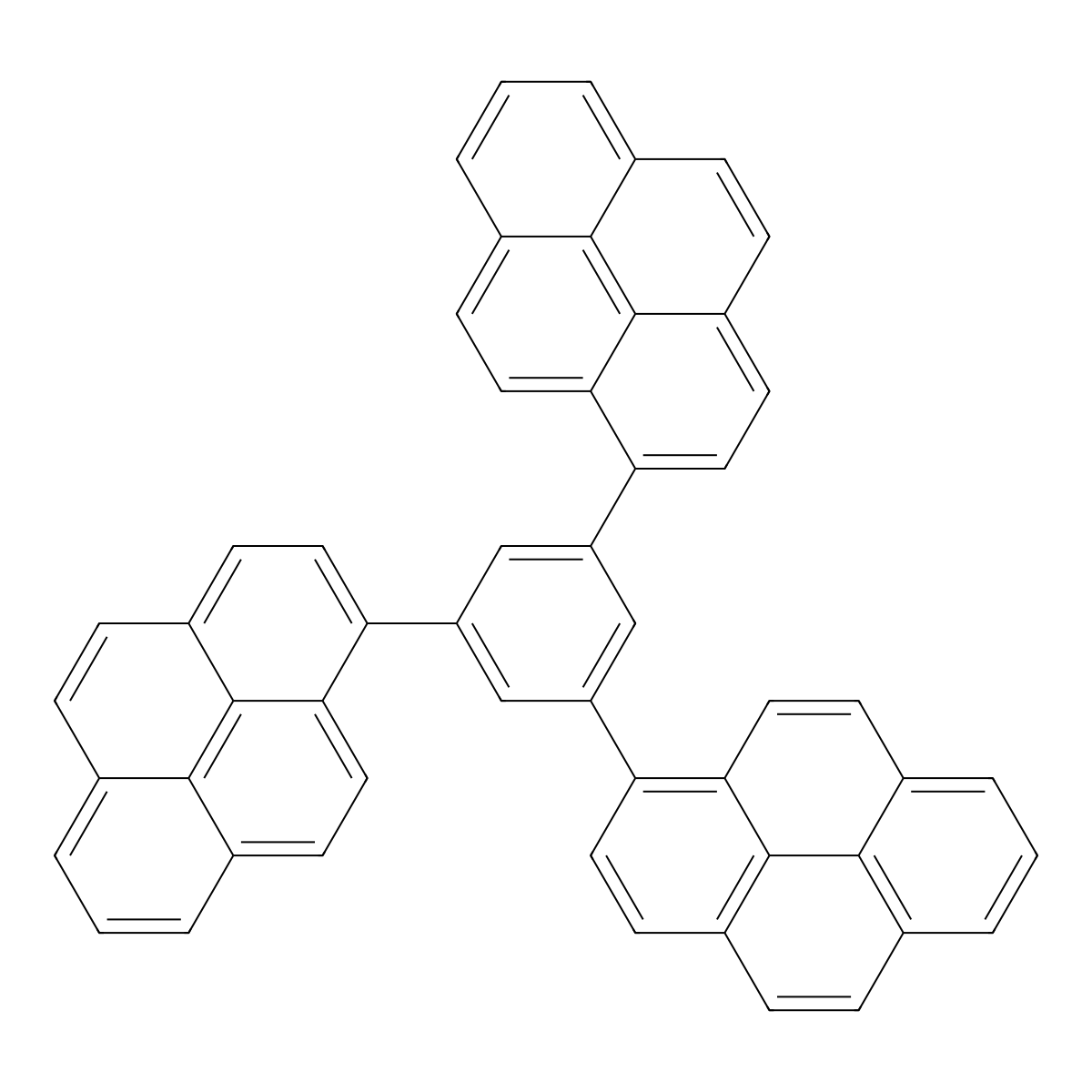 1,3,5-Tri(pyren-1-yl)benzene molecular structure, CAS 349666-25-7