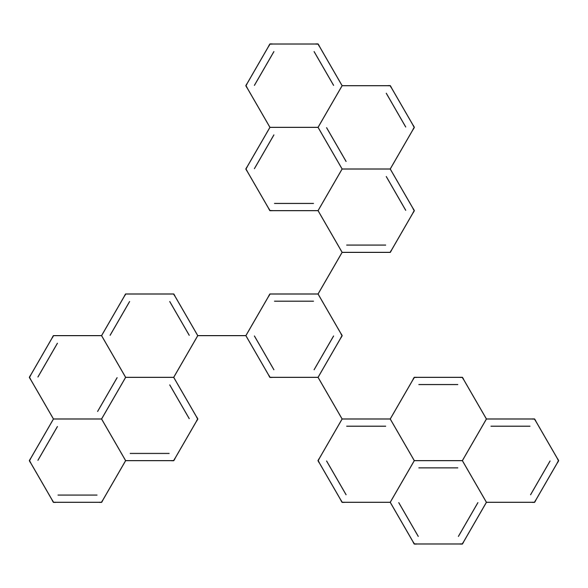 1,3,5-Tri(pyren-1-yl)benzene molecular structure, CAS 349666-25-7