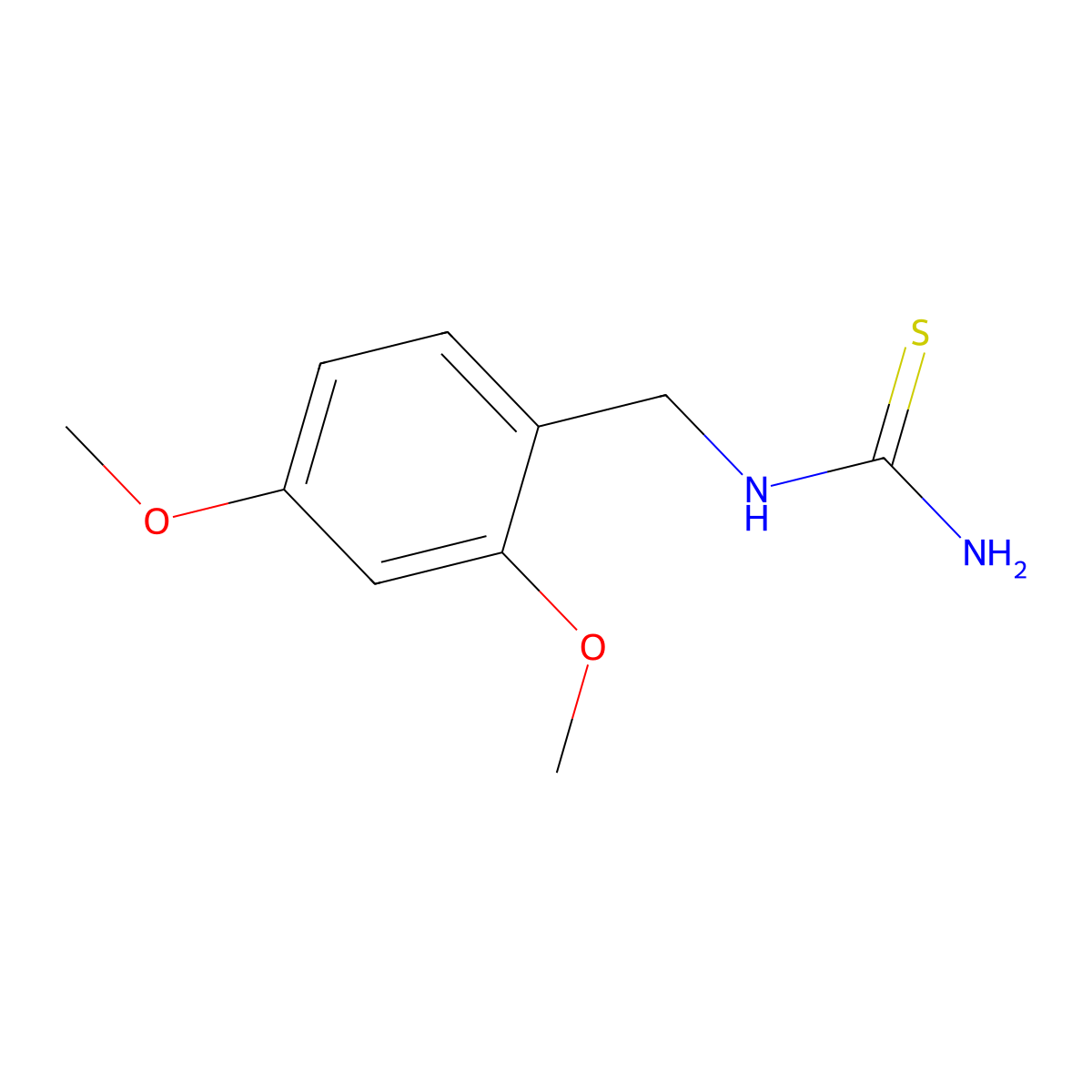 1-(2,4-Dimethoxybenzyl)thiourea molecular structure, CAS 34967-05-0